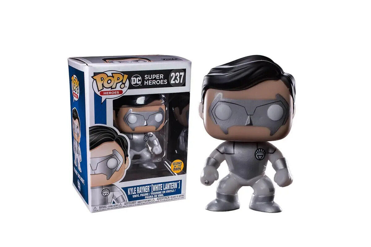 Funko Pop! DC Super Heroes : Kyle Rayner [White Lantern] Glows in the Dark 237 (VAULTED) + Pop Protector