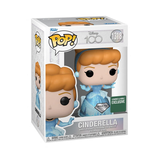 Funko Pop! Disney 100 - Cinderella 1318 Diamond Collection Barnes & Noble Exclusive Figure + Pop Protector