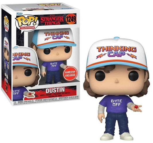 Funko Pop! Netflix Stranger Things Dustin 1249 GameStop Exclusive + Free Protector