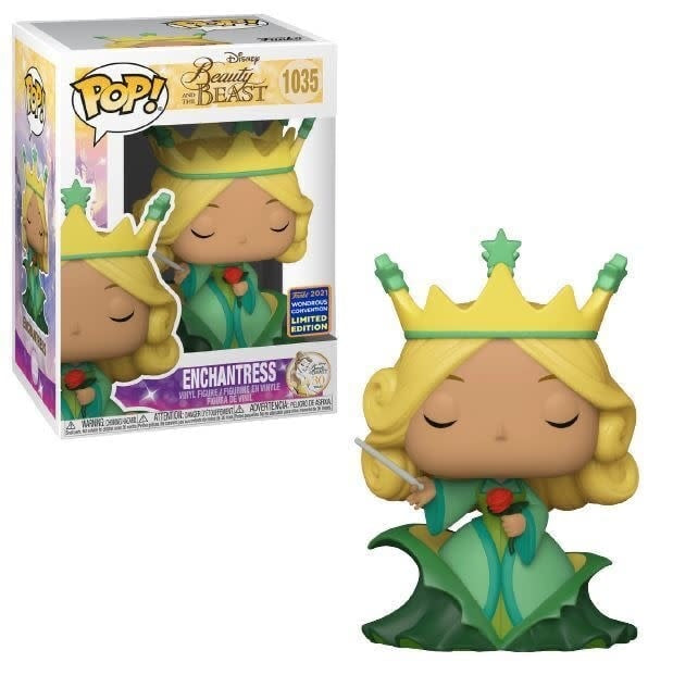 Funko Pop! Disney Beauty and the Beast 30 Years Enchantress 1035 Funko 2021 Wondrous Convention Limited Edition + Free Protector