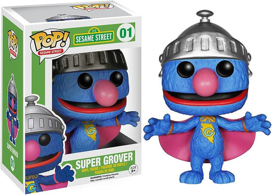 Funko Pop! 123 Sesame Street - Super Grover 01 (VAULTED) + Free Protector