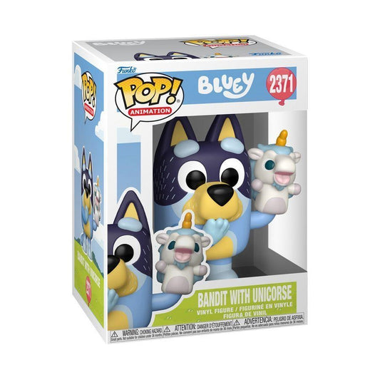 Funko Pop! Bluey - Bandit with Unicorse 2371 Figure + Pop Protector