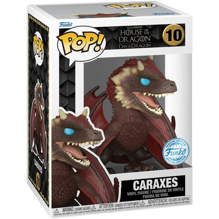 Funko Pop! Game of Thrones - House Of The Dragon Day Of Tthe Dragon - Caraxes 10 Funko Special Edition Figure + Protector