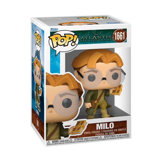 Funko Pop! Disney Atlantas The Lost Empire - Milo 1661 Figure + Pop Protector