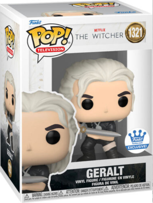 Funko Pop! Netflix The Witcher Geralt 1321 Funko Shop Exclusive + Free Protector