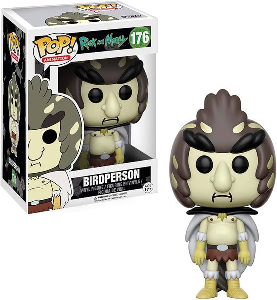 Funko Pop! Rick and Morty : Birdperson 176 (VAULTED) + Pop Protector