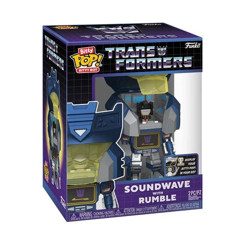 Preorder Transformers Soundwave with Rumble Funko Bitty Pop! Bitty Bot Vinyl Figure