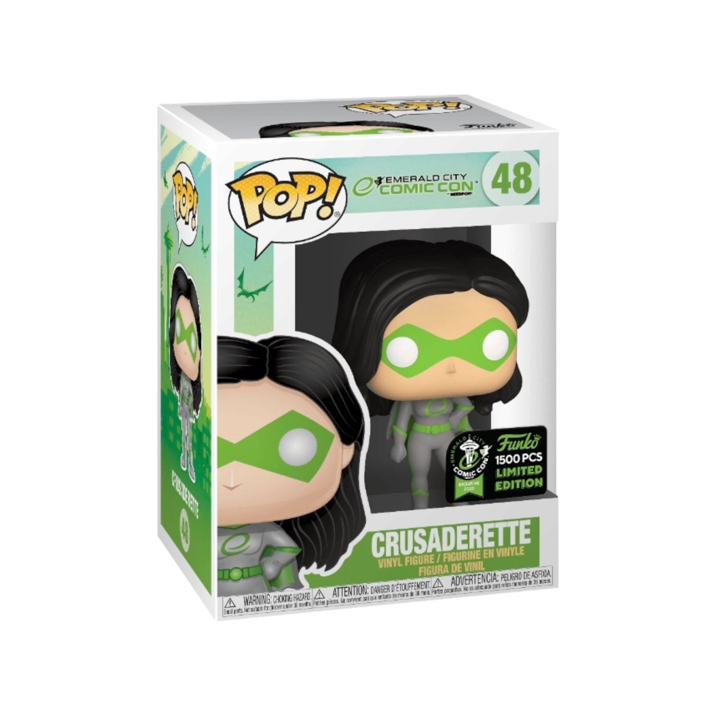 Funko Pop! Emerald City Comic Con : Crusadetette 48 Funko Emerald City 2020 Comic Con 1500 PCS Exclusive Figure (VAULTED) + Pop Protector