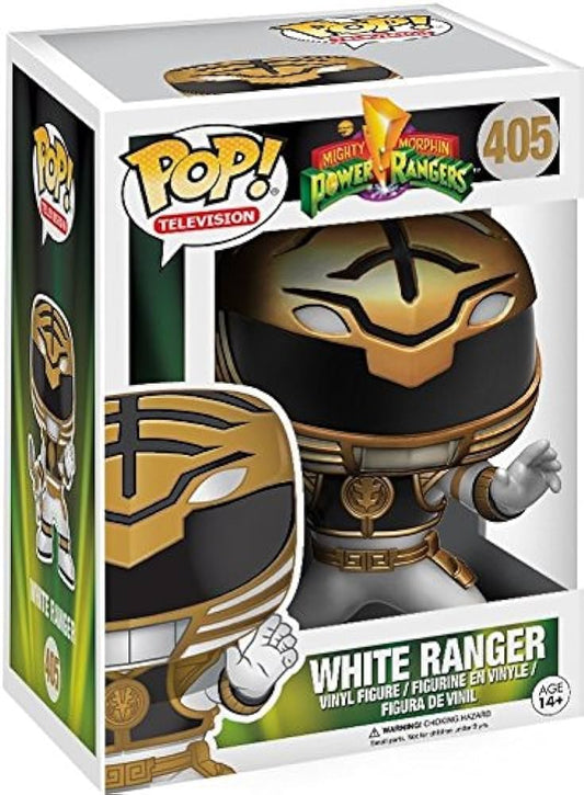 Funko Pop! TV: Mighty Morphin' Power Rangers White Ranger #405 Jason David Frank Vinyl Figure (Bundled with Pop Box Protector CASE)