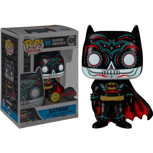 409 Batman Dia De Los DC Glow US Exclusive Pop! Vinyl + PoP Protector