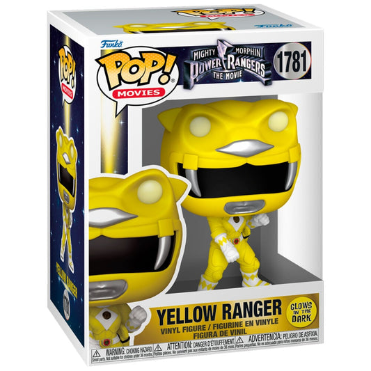 Funko Pop! Mighty Morphin Power Rangers The Movie - Yellow Ranger 1781 Glows in the Dark Figure + Pop Protector