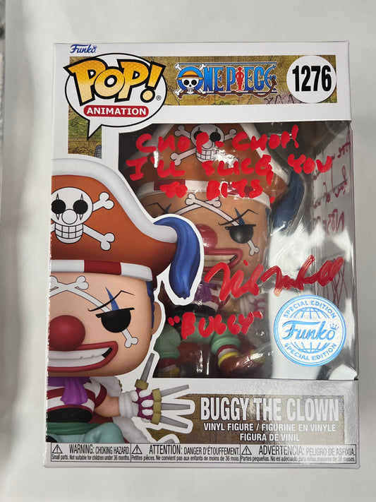 Funko Pop! SIGNED BY JEFF WARD One Piece Buffy The Clown 1276 Funko Special Edition Figure + Pop Protector
