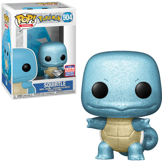 Funko Pop! Pokémon Squirtle 504 Diamond Collection 2021 Summer Convention Exclusive + Free Protector