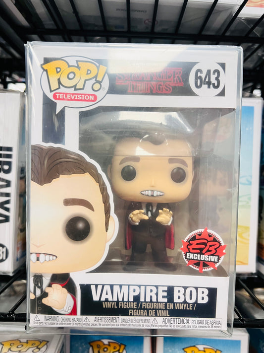 Funko Pop! Netflix Stranger Things Vampire Bob 643 EB Exclusive (VAULTED) + Free Protector