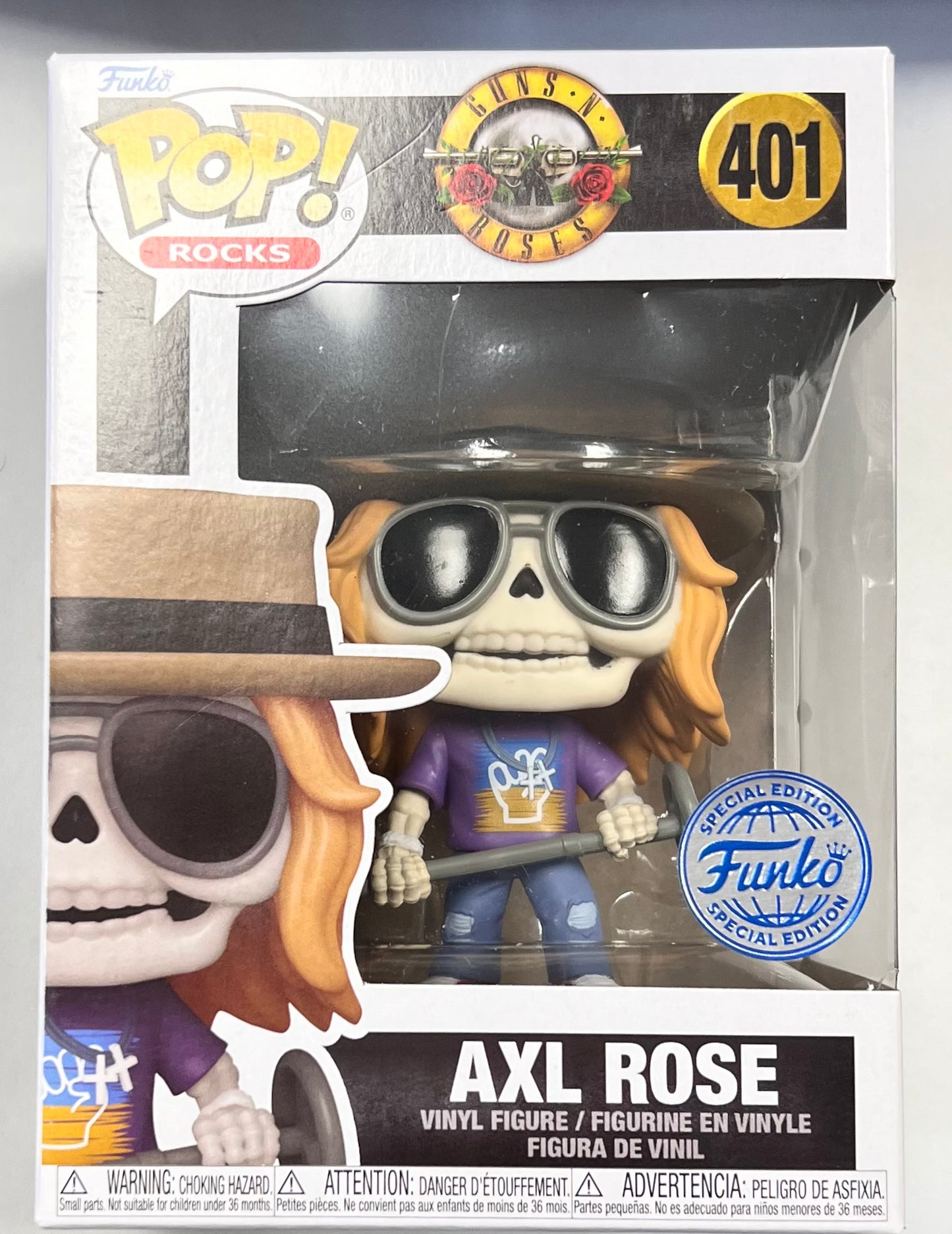 Funko Pop! Guns N Roses Axl Rose 401 Funko Special Edition + Free Protector