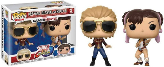 Funko Pop! Marvel vs. Capcom Infinite Captain Marvel vs Chun-Li (VAULTED) 2 Pack