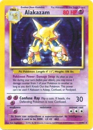 Pokemon TCG! Alakazam - Base Set (BS)