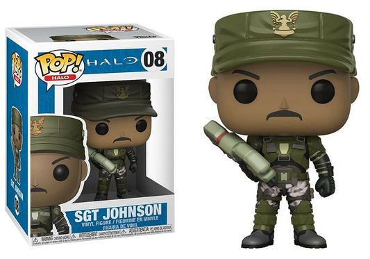 Funko Pop! Halo - SGT Johnson 08 Figure + Pop Protector