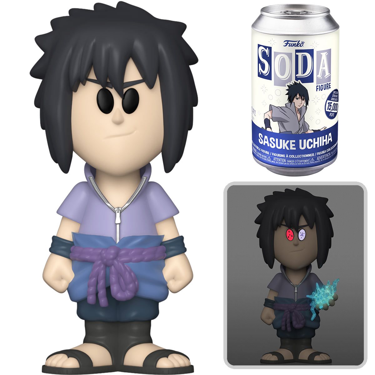 Naruto Sasuke Uchiha Funko Soda Vinyl Figure Naruto Funko Vinyl Figure Sealed chance of chase