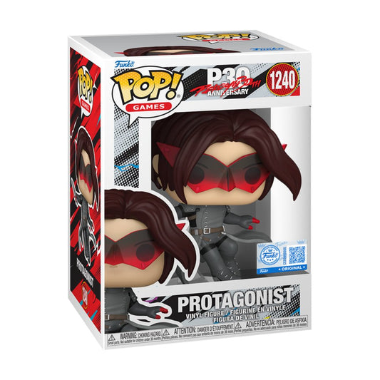 Funko Pop! Persona5 30th Anniversary - Protagonist 1240 Funko Special Edition Figure + Pop Protector