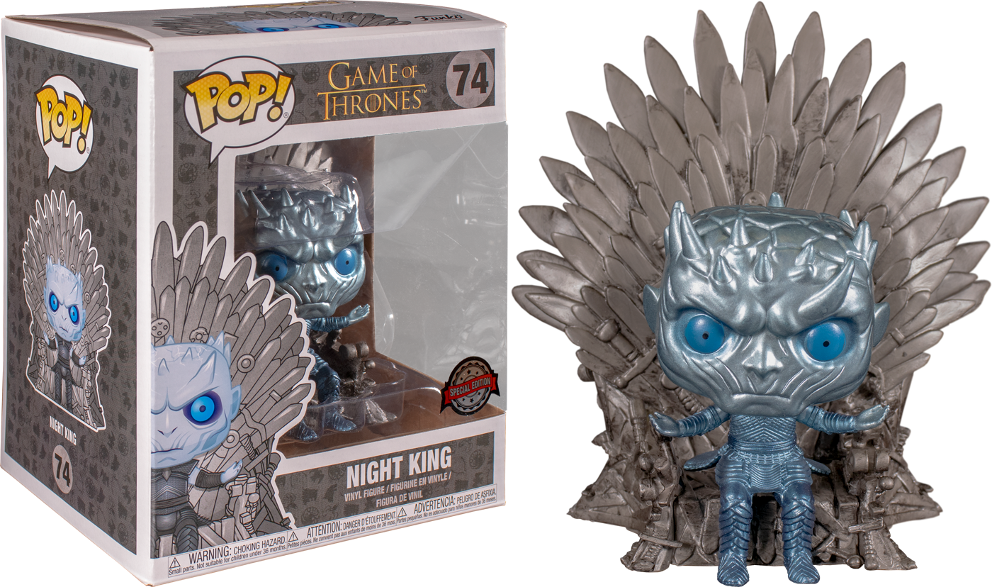 Funko Pop! Game of Thrones Night King (Iron Throne) 74 6-Inch Figure Metallic Special Edition