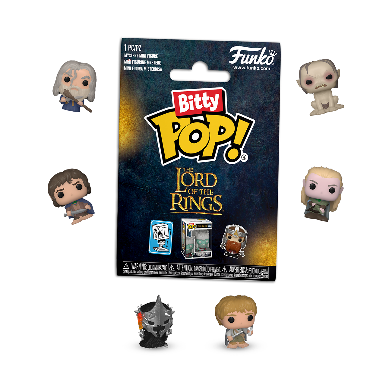Funko Bitty Pop! The Lord of the Rings Mini Figure Mystery Blind Bag Singles (One Variation Chosen at Random)