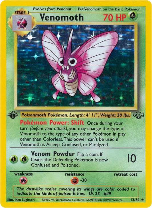 Pokemon TCG! Venomoth (13) - Jungle (JU) (UNLIMITED) (LP)