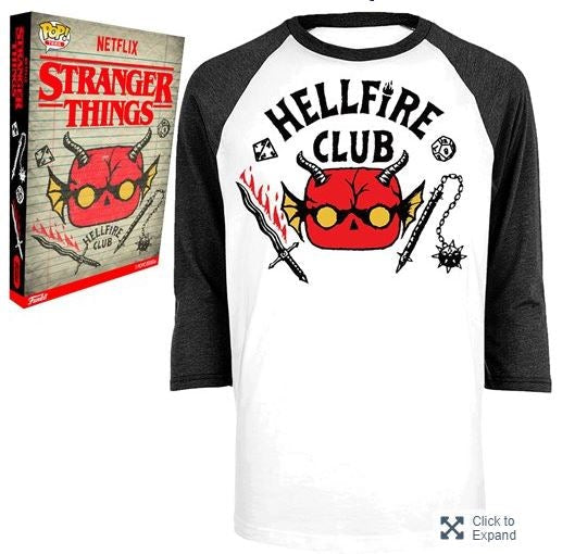 Netflix Stranger Things Hellfire Club Unisex Size Large Short Sleeve Boxed Funko T-Shirt