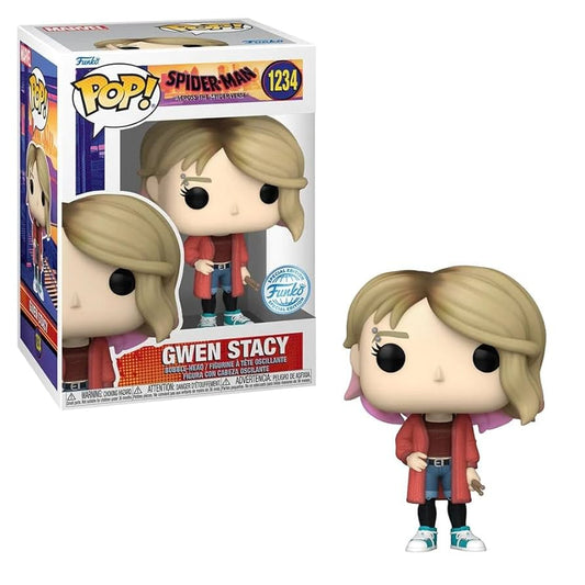 Funko Pop! Marvel Spider-Man Across The Spider-Verse : Gwen Stacy 1234 Funko Special Edition Figure + Pop Protector