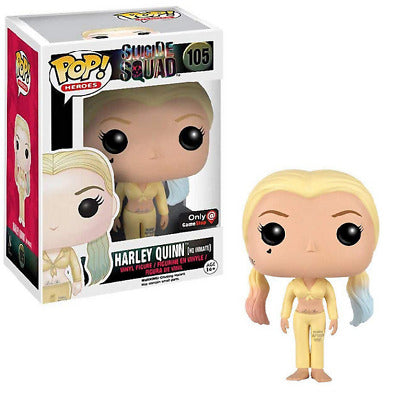 Funko Pop! Suicide Squad - Harley Quinn (HQ INMATE) 105 GameStop Exclusive (VAULTED) + Free Protector