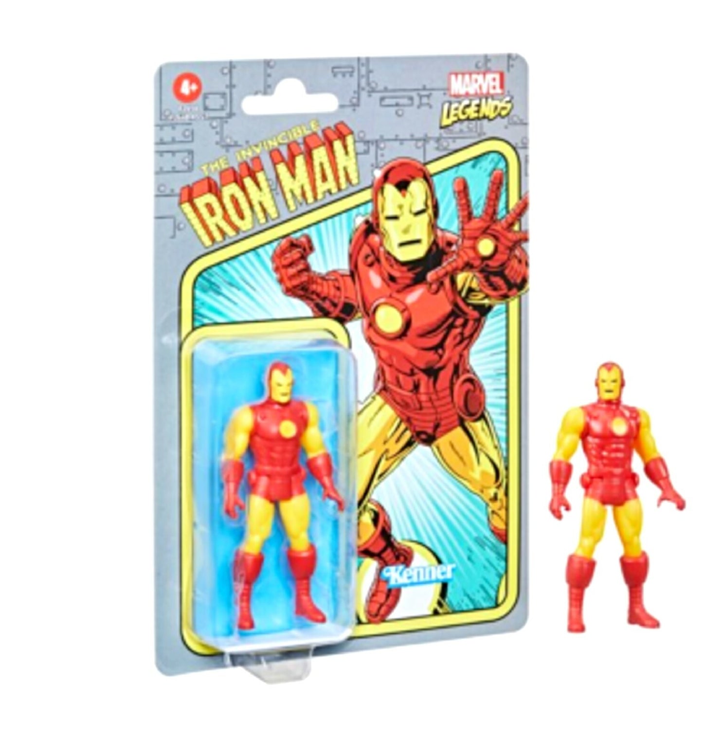 Hasbro Marvel Legends Kenner Retro 3.75" Avengers Iron Man Action Figure