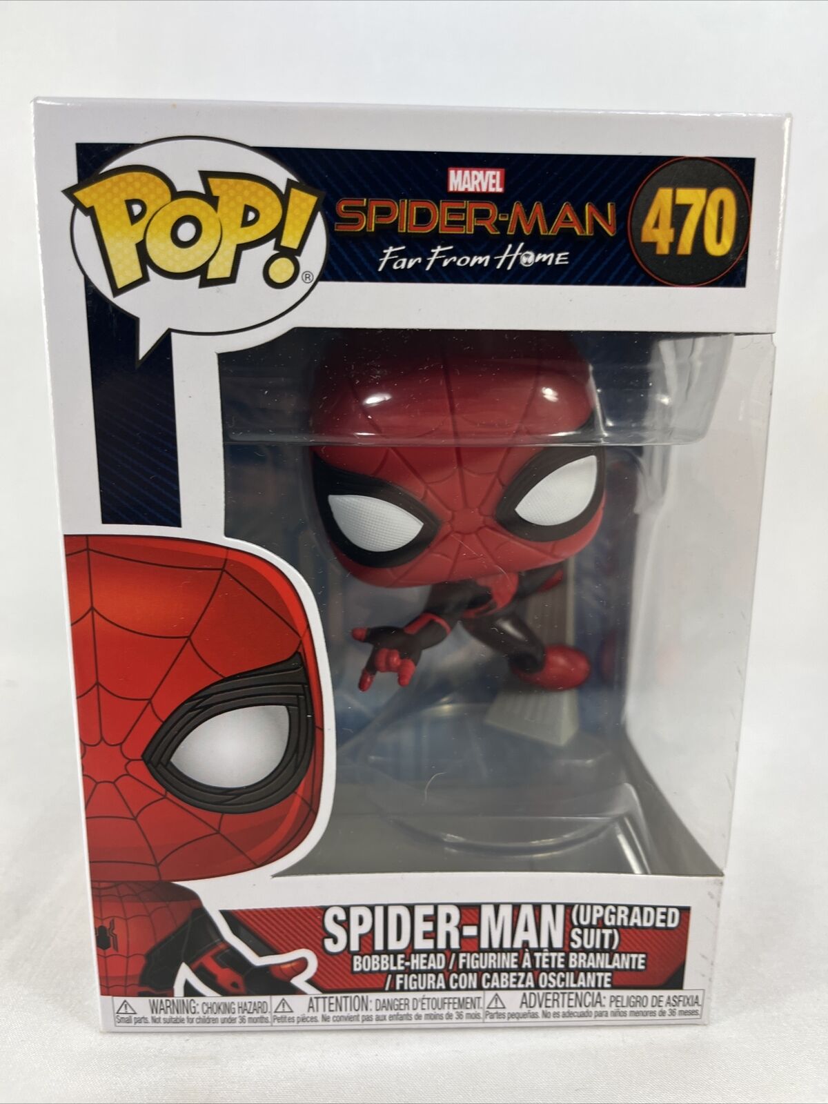 Funko Pop! Marvel Spider-Man Far From Home - Spider-Man (Upgraded Suit) 470 (VAULTED) + PoP Protector