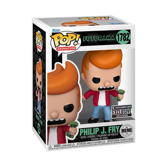 Funko Pop! Futurama : MEME Philip J. Fry 1782 EE Exclusive + Pop Protector