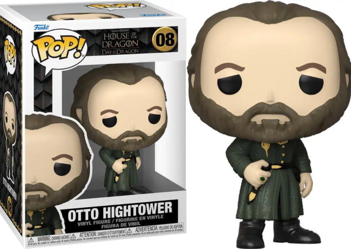 Funko Pop! Game of Thrones House of the Dragon Day of the Dragon Otto Hightower 08 + Free Protector