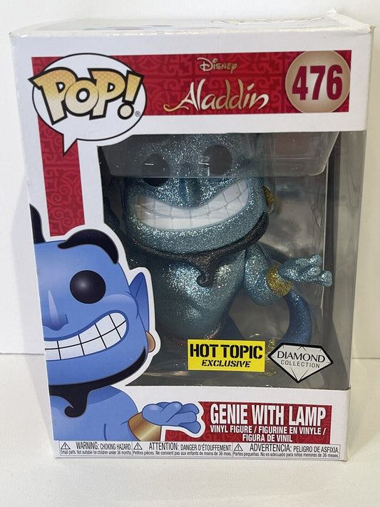 Funko Pop! Disney Aladdin - Diamond Genie with Lamp #476 Hot Topic Exclusive