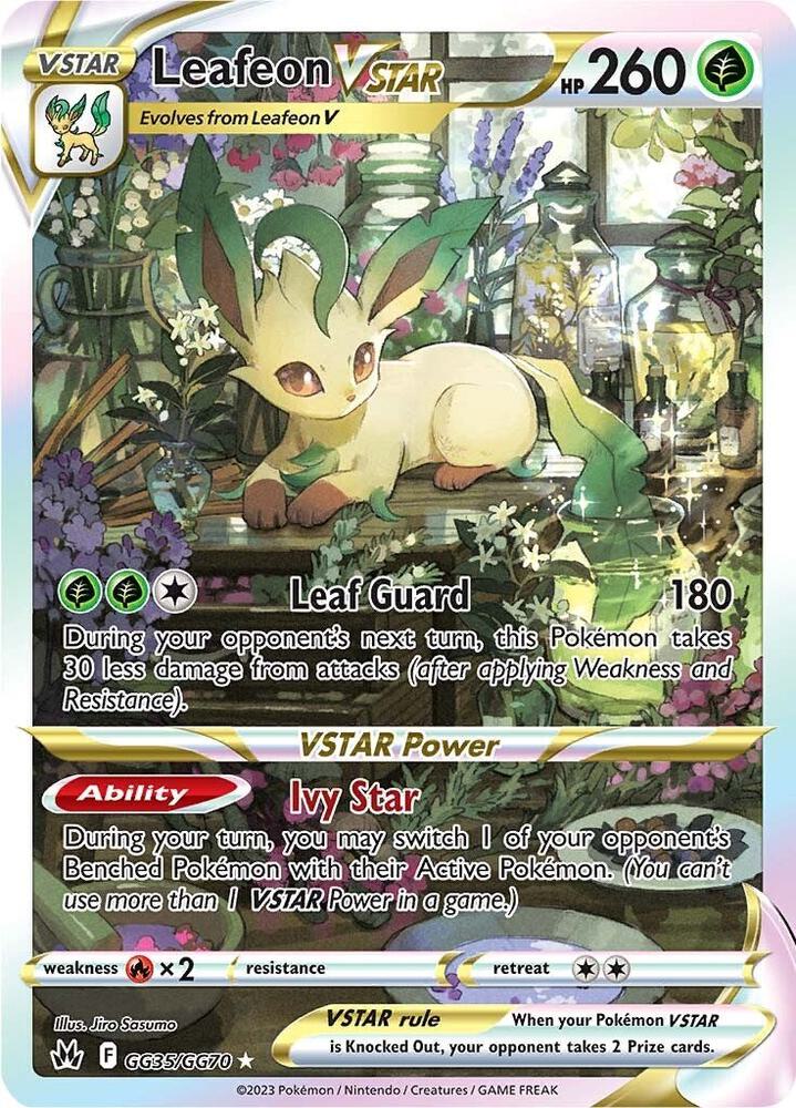 Pokemon TCG! Leafeon VSTAR - SWSH: Crown Zenith: Galarian Gallery (CRZ:GG)