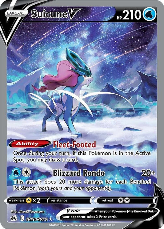 Pokemon TCG! Suicune V - Crown Zenith: Galarian Gallery (CRZ:GG)
