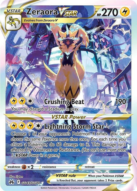 Pokemon TCG! Zeraora VSTAR - Crown Zenith: Galarian Gallery (CRZ:GG)