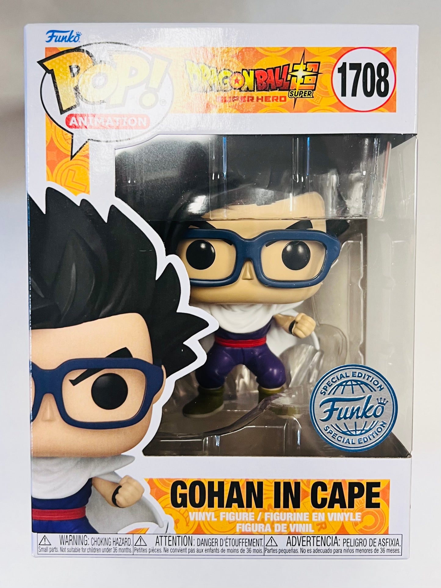 Funko Pop! Dragon Ball Super: Super Hero - Gohan in Cape 1708 Funko Special Edition + Free Protector