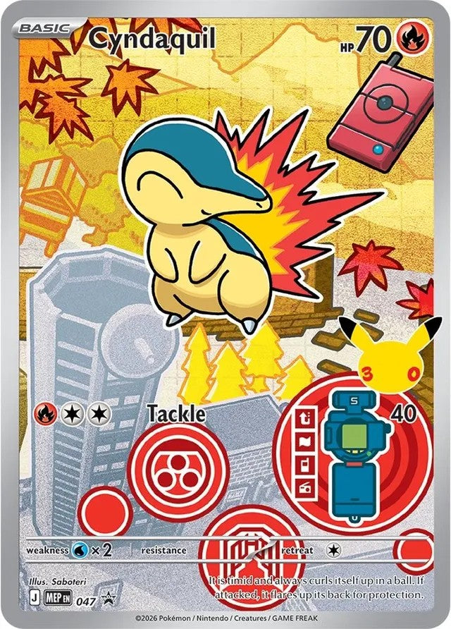 Pokemon TCG! Cyndaquil 2026 MEP Black Star Promo #47