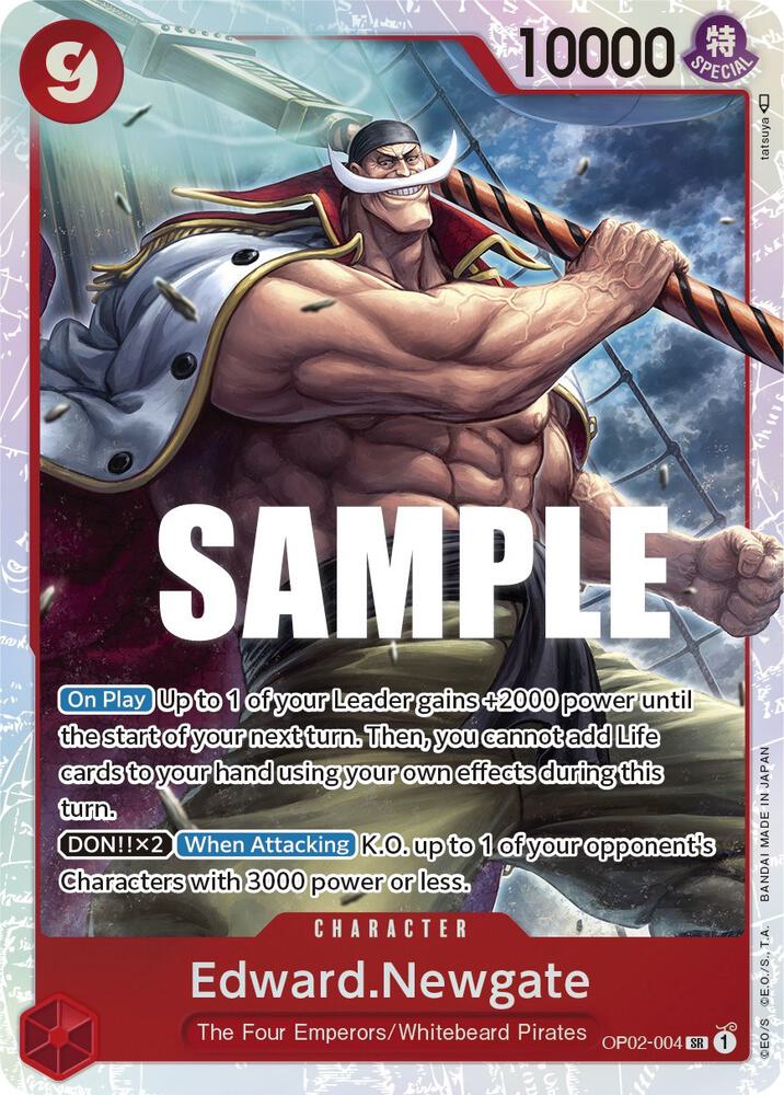 One Piece TCG! Edward.Newgate (004) - Paramount War (OP02)