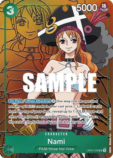 One Piece TCG! Nami (Alternate Art) - Paramount War (OP02) (NM)