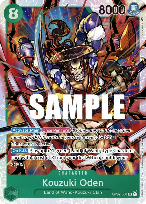 One Piece TCG! Kouzuki Oden - Paramount War (OP02)