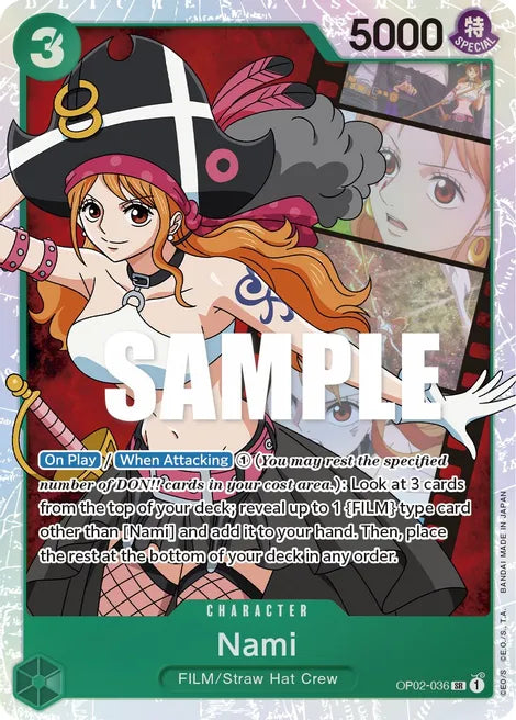 One Piece TCG! Nami - Paramount War (OP02) (nm)