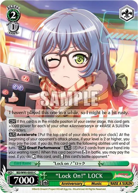 Weiss Schwarz "Lock On!" LOCK - BanG Dream! Girls Band Party! 5th Anniversary (BD/W95