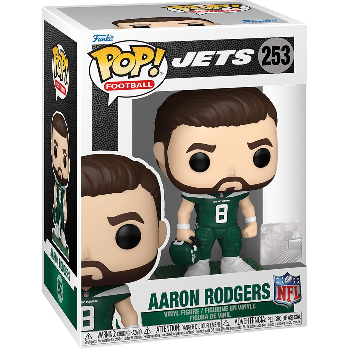 Funko Pop! NFL Football Jets Aaron Rodgers 253 + Free Protector