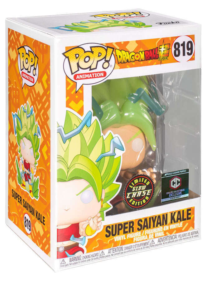 Funko Pop! Dragon Ball Super : Super Saiyan Kale 819 GLOW CHASE Chalice Collectibles Exclusive (VAULTED) + Pop Protector