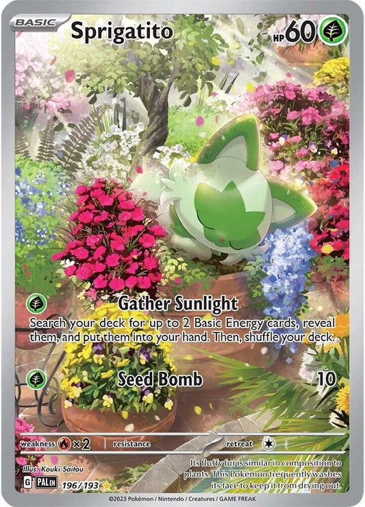 Pokemon TCG! Sprigatito - 196/193 - SV02: Paldea Evolved (PAL)