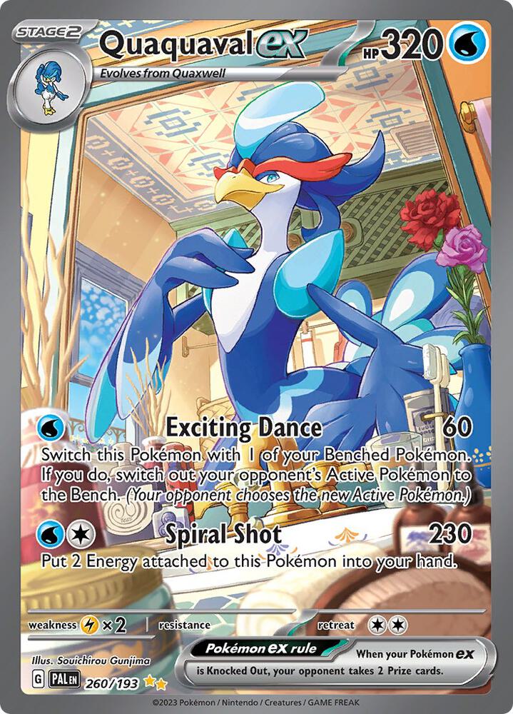 Pokemon TCG! Quaquaval ex - 260/193 - SV02: Paldea Evolved (PAL)