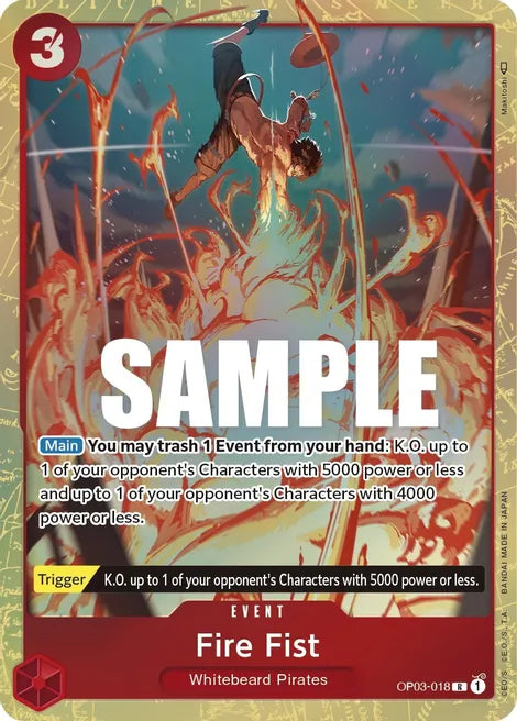 One Piece TCG! Fire Fist (Alternate Art) - Pillars of Strength (OP03)